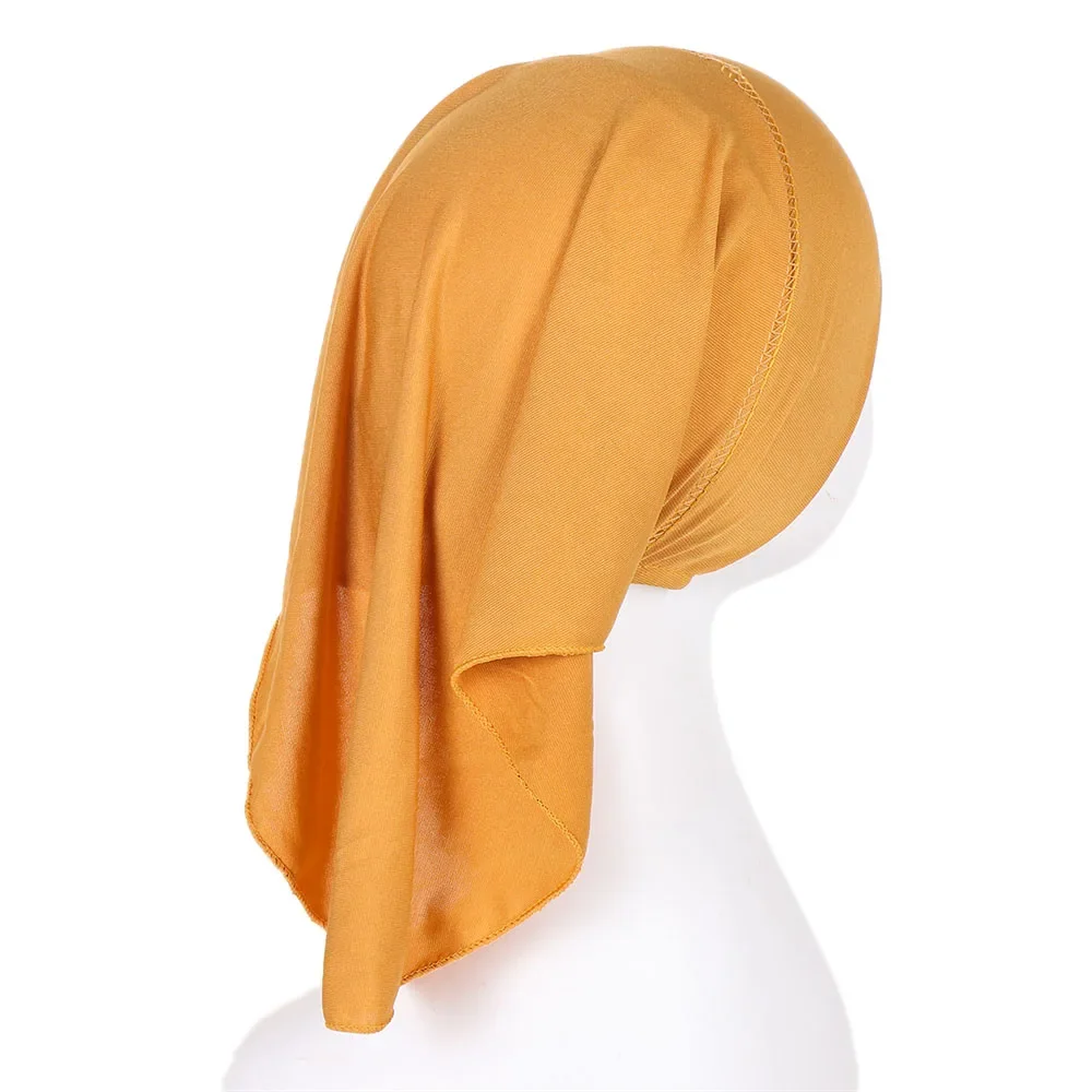 Nuevas gorros Hijab interiores musulmanes, turbante elástico, bufanda interior islámica sólida, gorro, diadema femenina, Turbante para Mujer, chales instantáneos