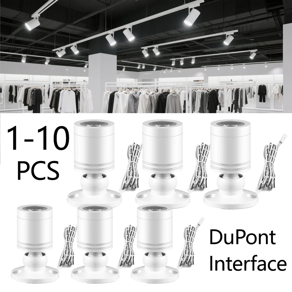 1/2/4/6/10Pcs a Pack Mini LED Spotlight 3W 12V Aluminum Shell Ceiling Wardrobe Wine Cabinet Surface Mount Home Wall Decor Lamp