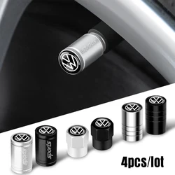 4pcs Car Wheel Tire Valve Caps Tyre Rim Stem Airdust Cover For Volkswagen VW R Line GTI Golf 5 7 Caddy Passat b6 b8 Tiguan Polo