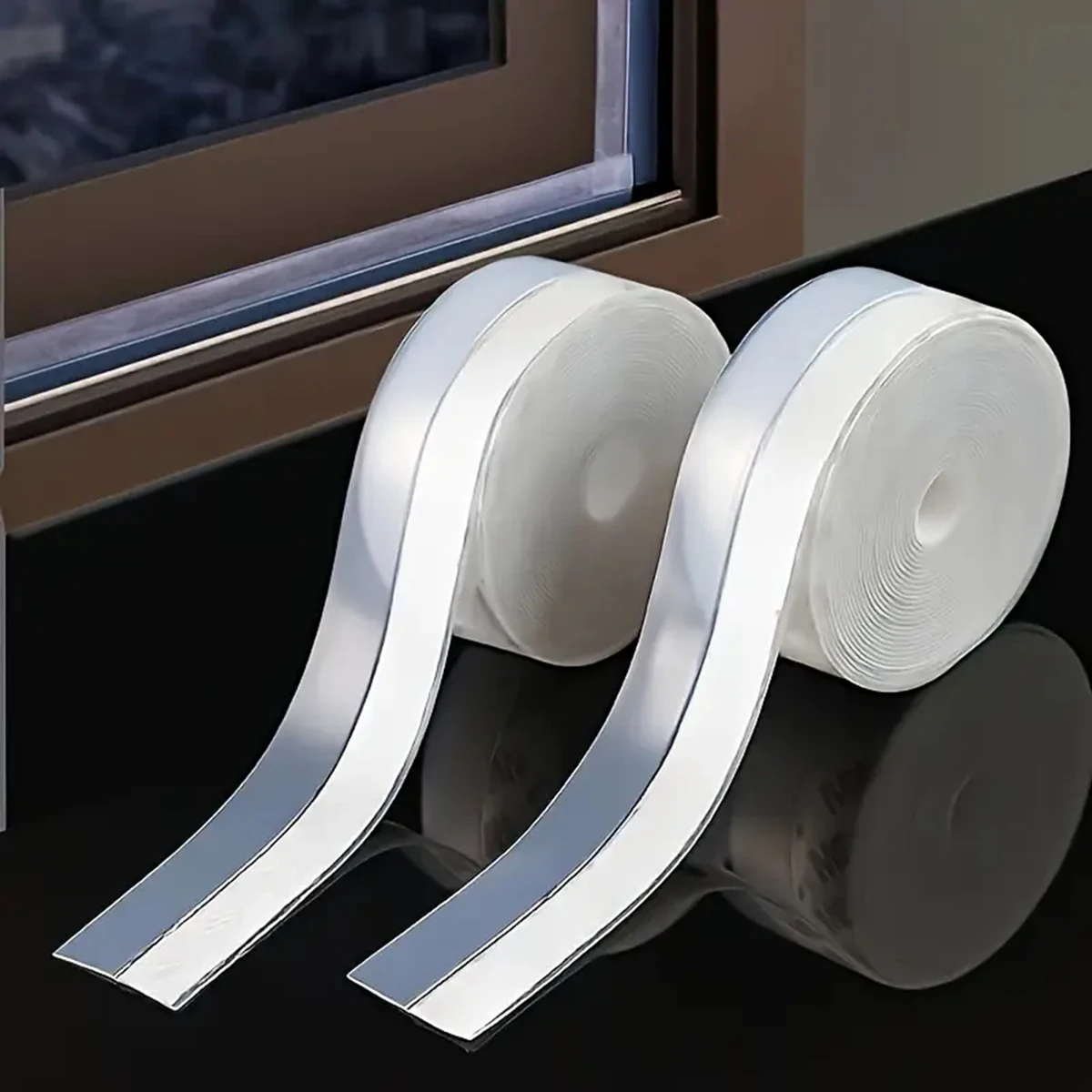 1pc Door Bottom Seal Strip Weather Window Rubber Seal Weatherstrip Windproof Dust Self Adhesive Door Windshield Sealing Tape
