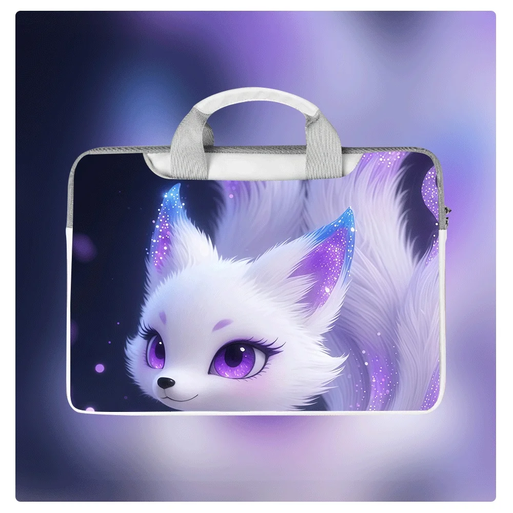 

Модная сумка-портфель Fox Fashion с принтом для ноутбуков 13.3, 14, 15.6, 16 дюймов, водонепроницаемая, ударопрочная, с мягкой подкладкой, из полиуретана, на плечо, через плечо