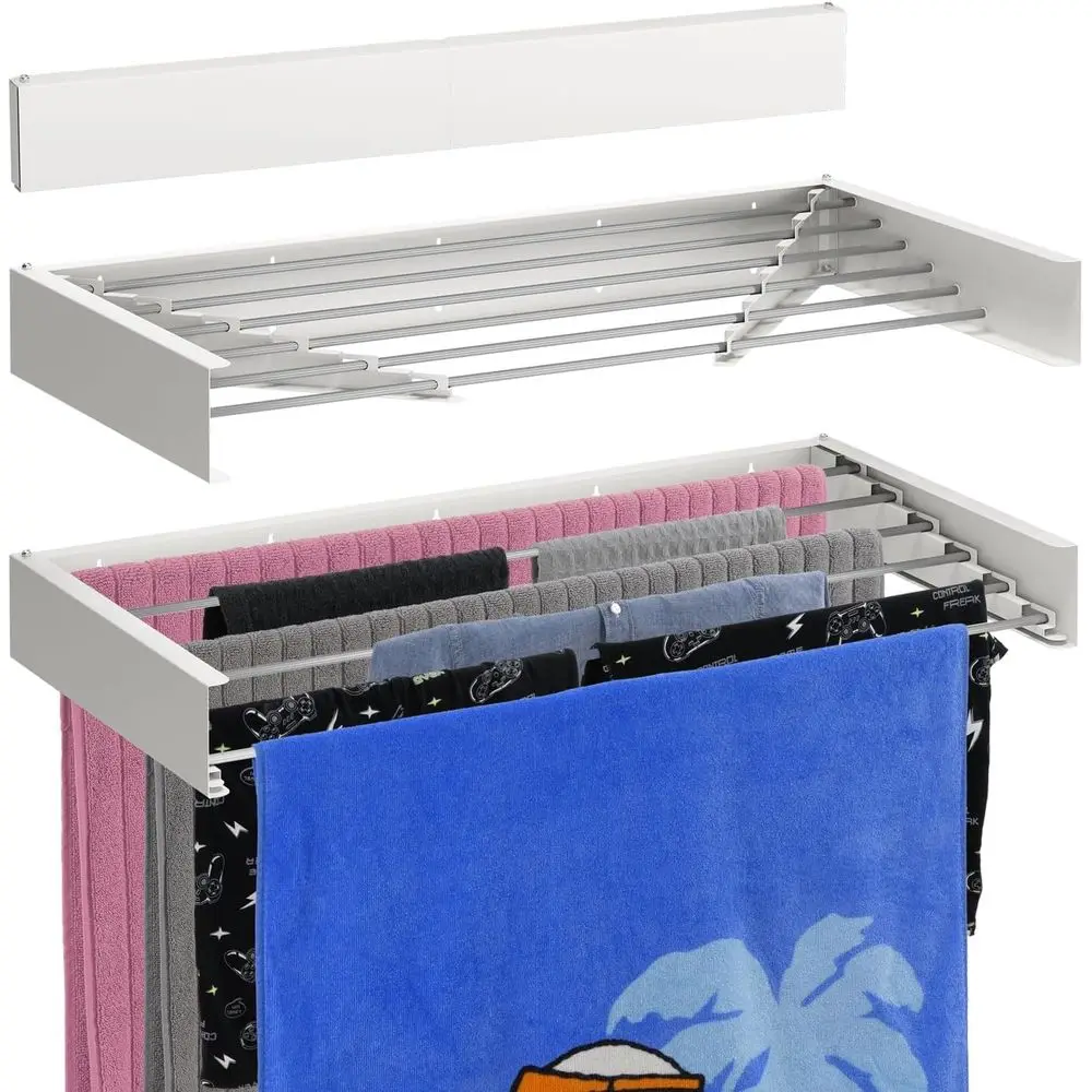 

Настенная сушилка для белья или одежды | Запатентованная складная конструкция для максимальной экономии пространства