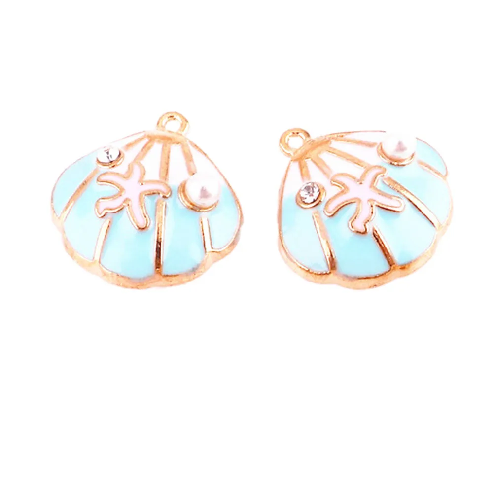 

20 Pcs Ocean Decor Sea Shells for Jewelry Making Seashell Charm Necklace Diy Kit Charms Bulk Themed