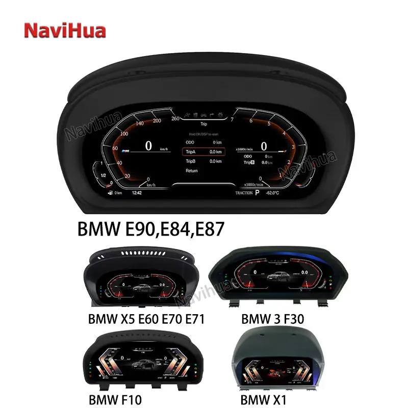 NAVIHUA LINUX System 11 Inch LCD instrumentation Car Digital Speedometer Meter for BMW 3 Series E90 E84 E87 2004-2012