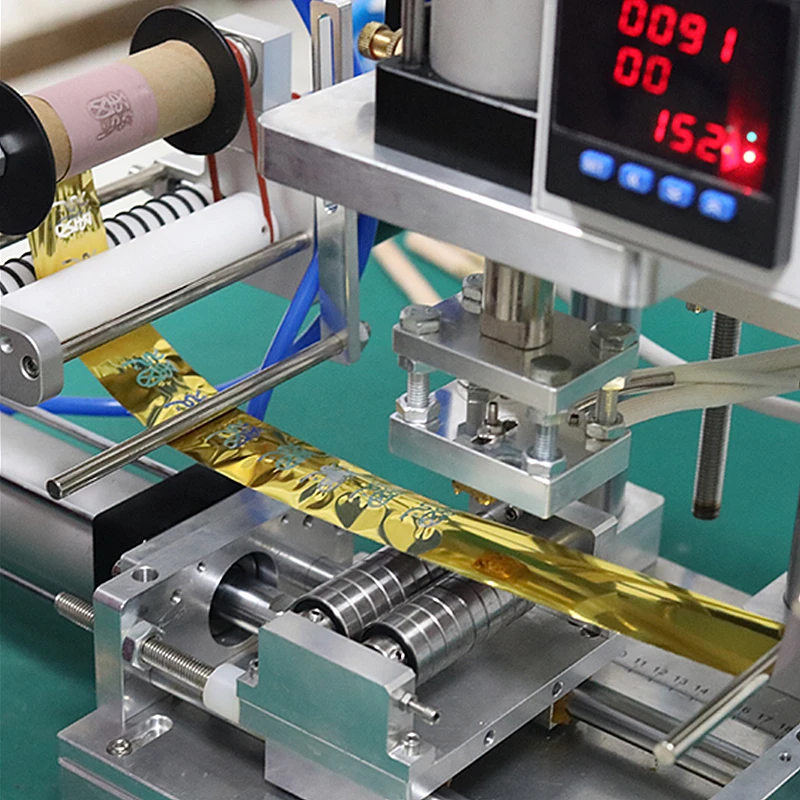 

500W Pneumatic Hot Stamping Embossing Machine Lipstick Tube Pen & Curved Surface DTF Printer Cylindrical Bronzing Machine
