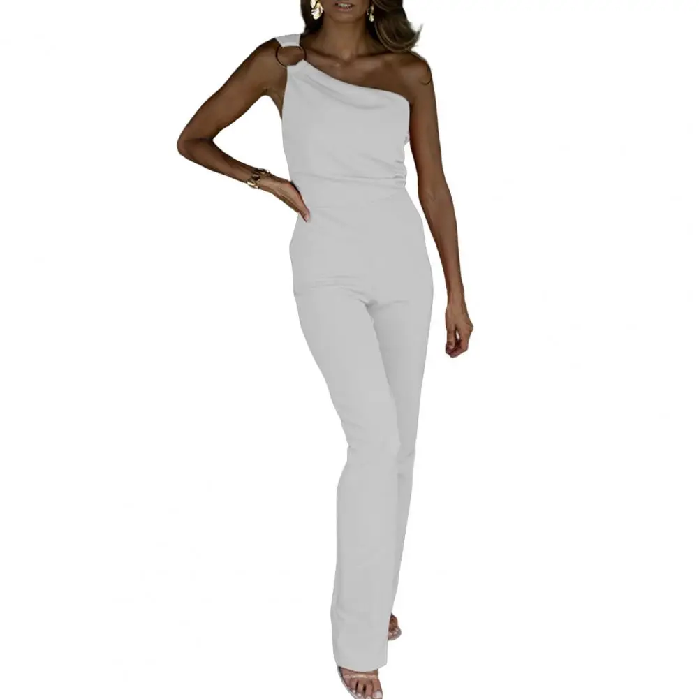 Summer Jumpsuit  Breathable   Prom Jumpsuit Straight Pattern Slim Fit Banquet Romper