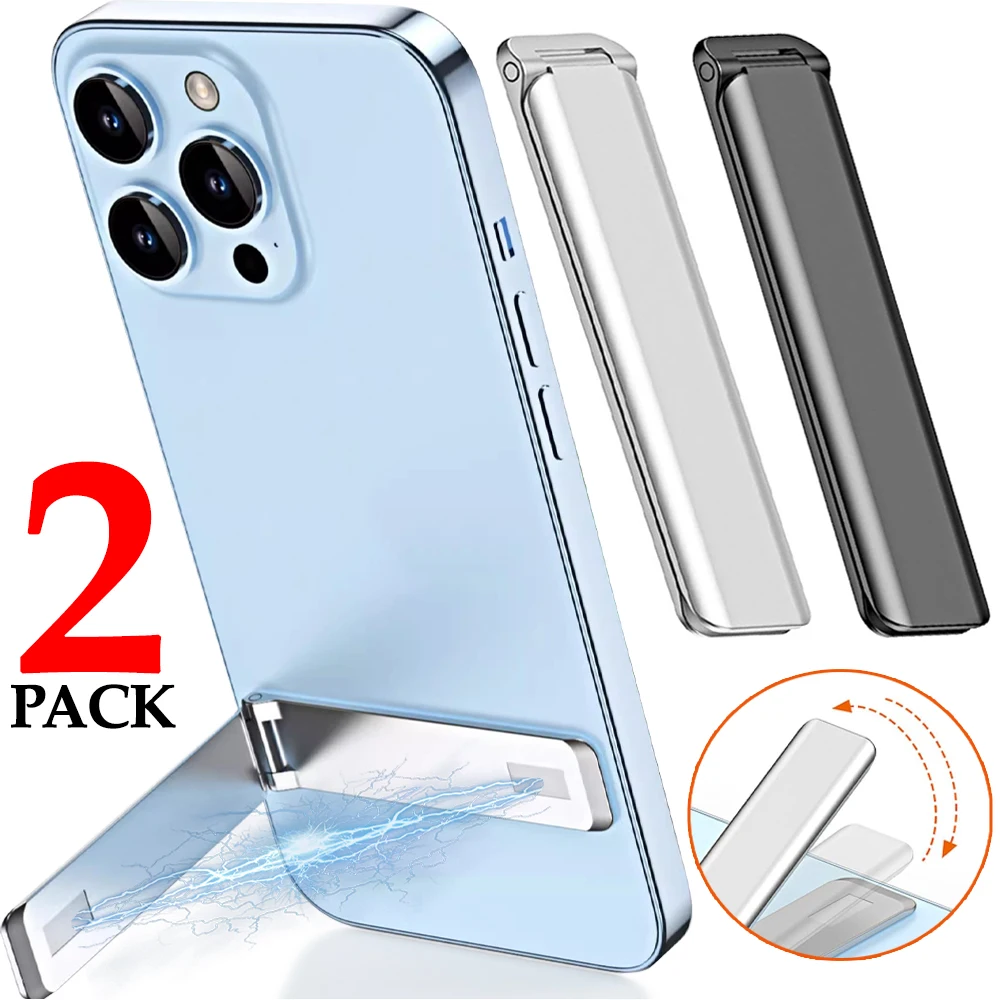 

Magnetic Phone Holder Stands Invisible Desktop Cellphone Aluminum Kickstand Strong Magnet Foldable Bracket for IPhone Samsung
