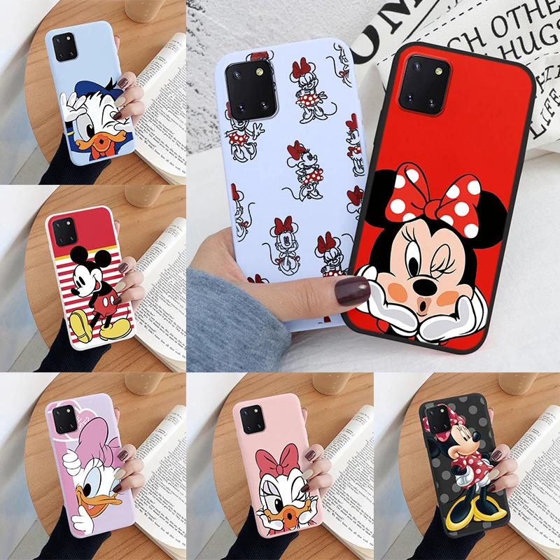 For Samsung Note 10 Lite Phone Case Cute Pink Mickey Minnie Soft TPU Protection Shockproof Cover For Samsung Galaxy Note 10 Lite