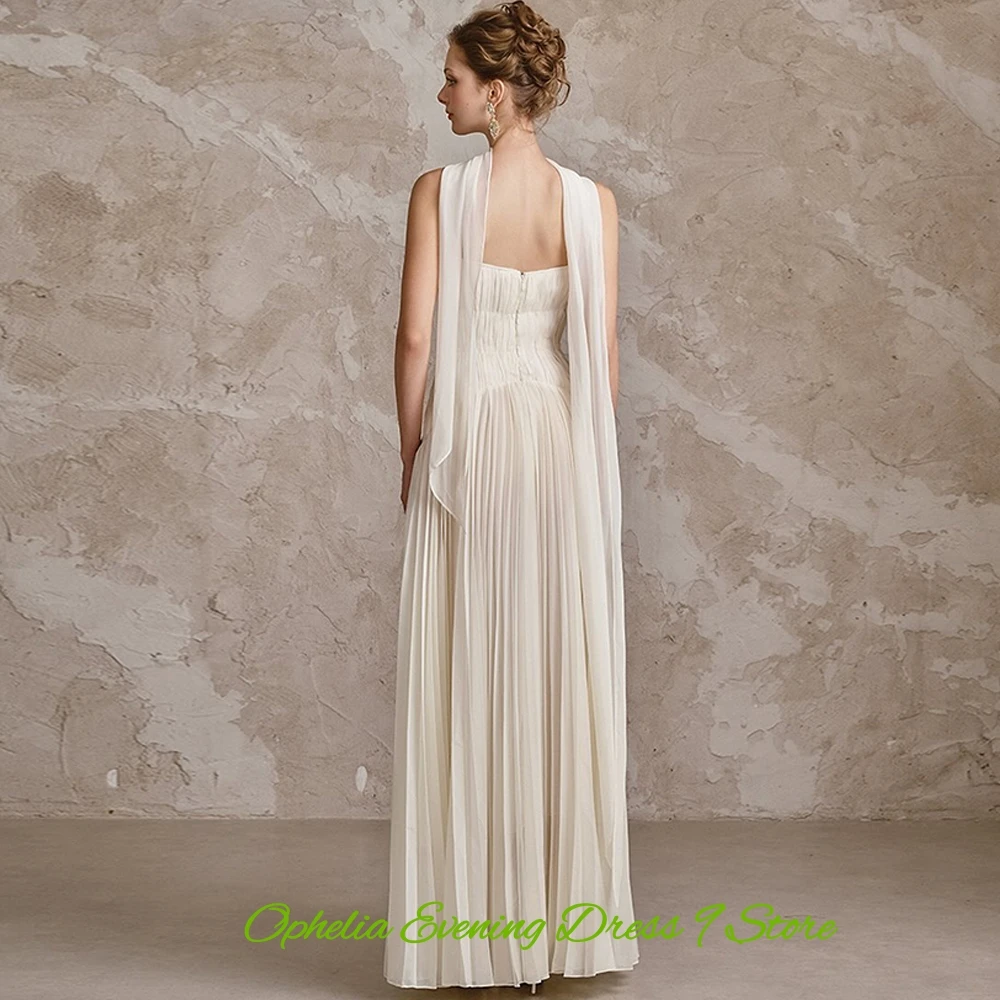 Elegant Chiffon Sleeveless Evening Dress Exquisite Strapless Prom Dresses Fashion Zipper Back Customized Special Occasion Gowns