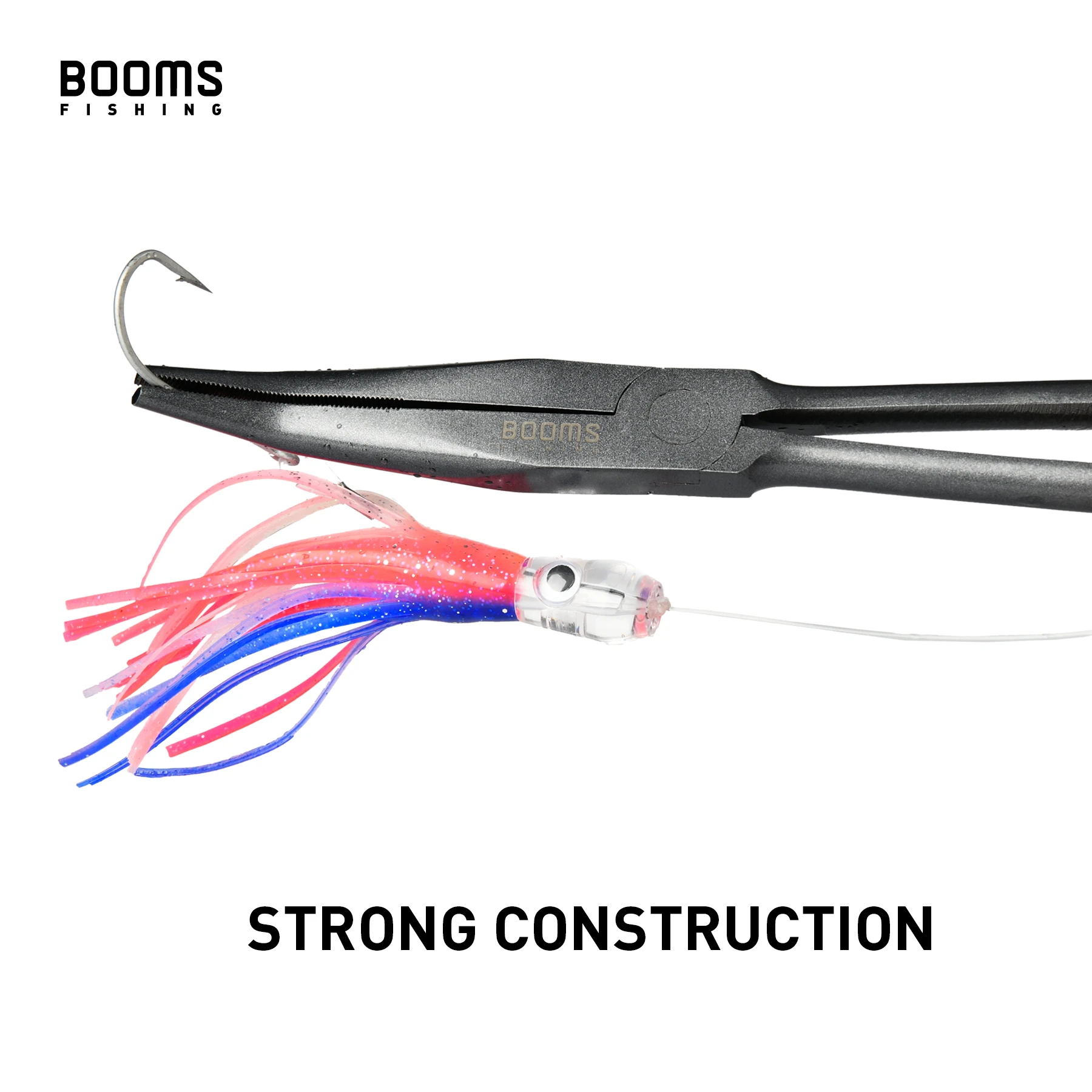 Booms Fishing F05 Angelzange, 28 cm langer Nasenhakenentferner mit Anti-Verlust-Hängeband, Kohlenstoffstahl, Salzwasser-Tackle-Werkzeug – Detail 9