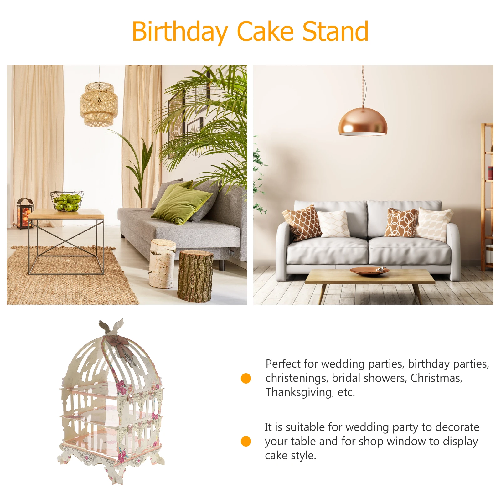 

3 Layer Cake Stand Wedding Party Supplies Paper Dessert Storage Rack Cupcake Display Holder Birthday Christmas Decor