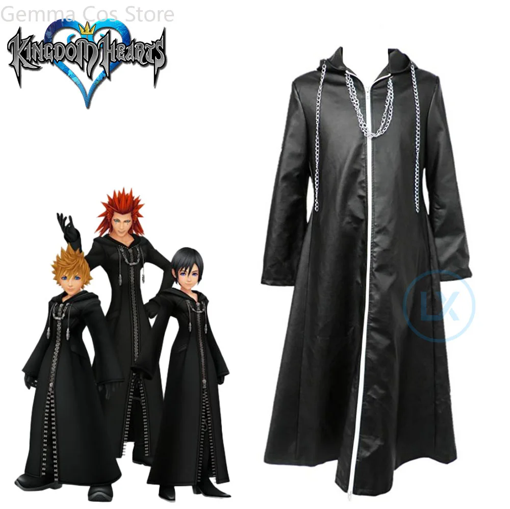 

Anime Game Kingdom Hearts III Cosplay Costume Organization XIII Office Trench Coat Custom Made For Halloween Carnival Costumes