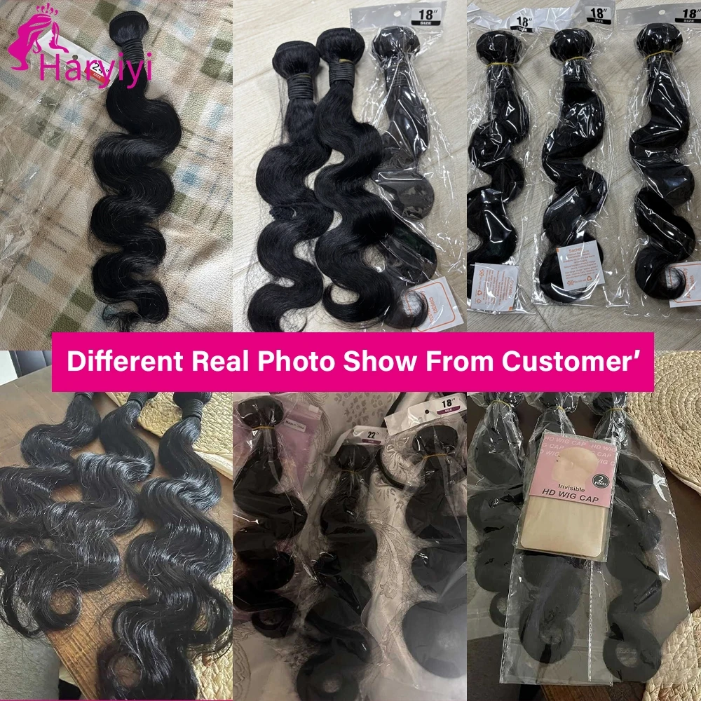 Body Wave Bundles Echthaar 12A Rohhaar-Bündel 22/24/26 Zoll Brasilianische Echthaar-Bündel Naturschwarz Body Wave Bundles – Detail 5