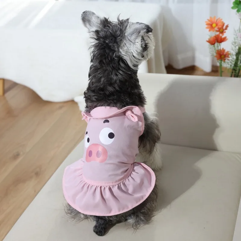 New Dog Clothes Cute Pet Pig Cute Skirt Teddy Bears Dog Summer Strap Skirt Pet Clothing