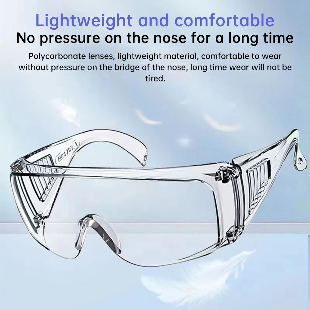 Safety Goggle Anti Splash Dust Proof Work Lab Eyewear Eye Protection Safety Glasses Clear Lens PC Material Protection  Glasses