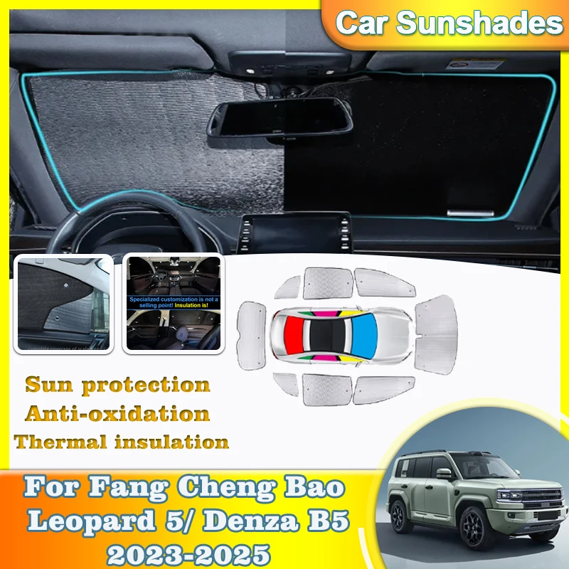 Para Fang Cheng Bao Leopard 5 Denza B5 2023 2024 2025 parasol para coche, cortina para parabrisas, parasoles para ventana, cubierta, accesorios para coches