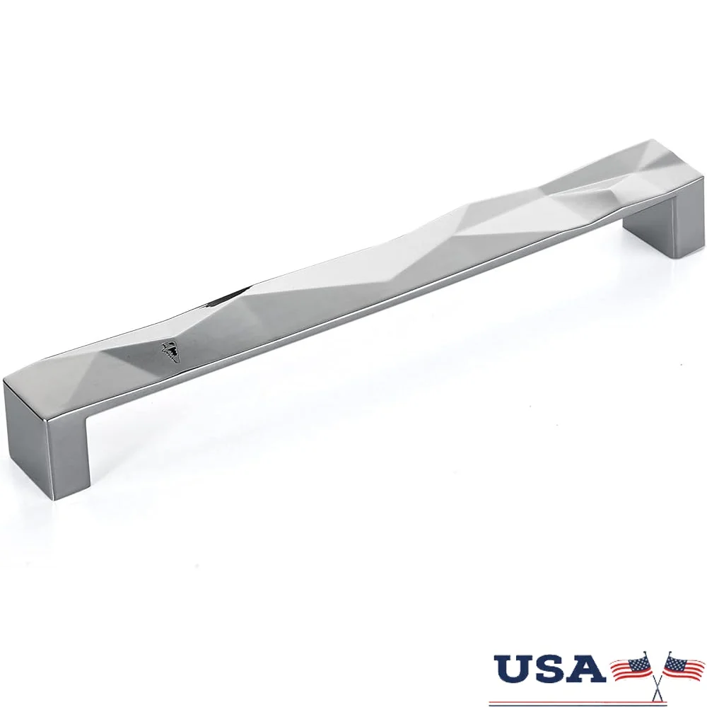 

Современная хромированная ручка для выдвижного ящика шкафа, 192 мм, современная фурнитура для кухни и ванной комнаты от центра, простая установка