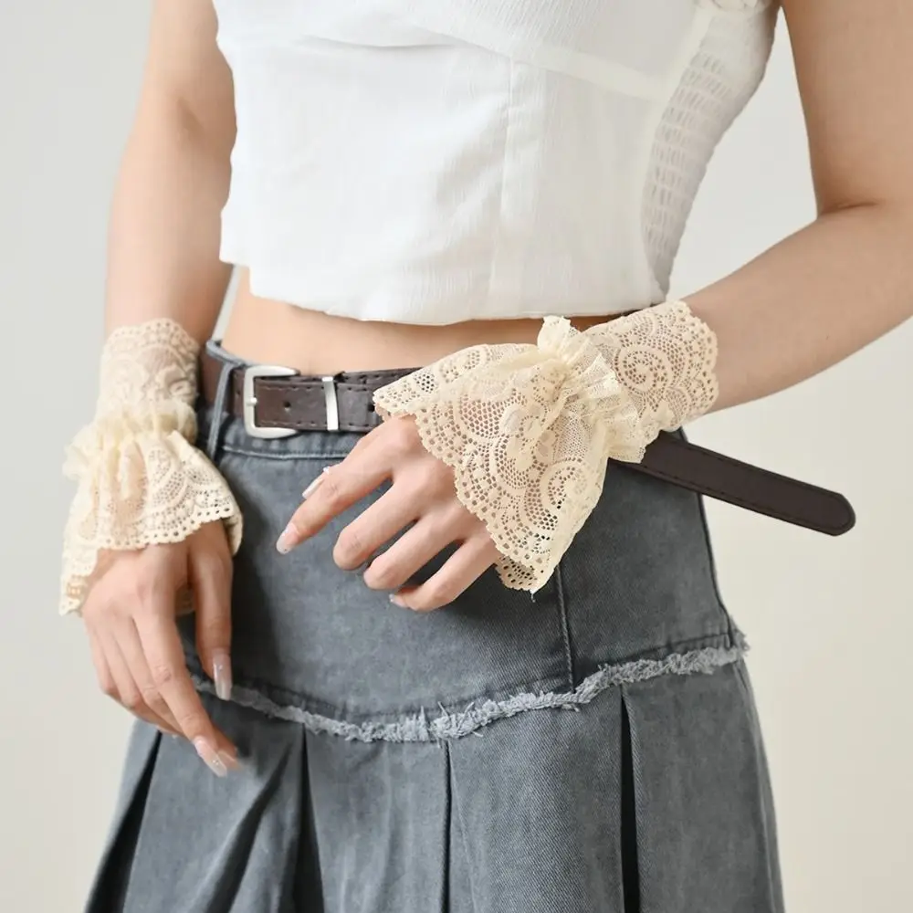 New Detachable Fake Cuff Hollow-out White Black False Sleeve Cuffs Sweater Cuffs