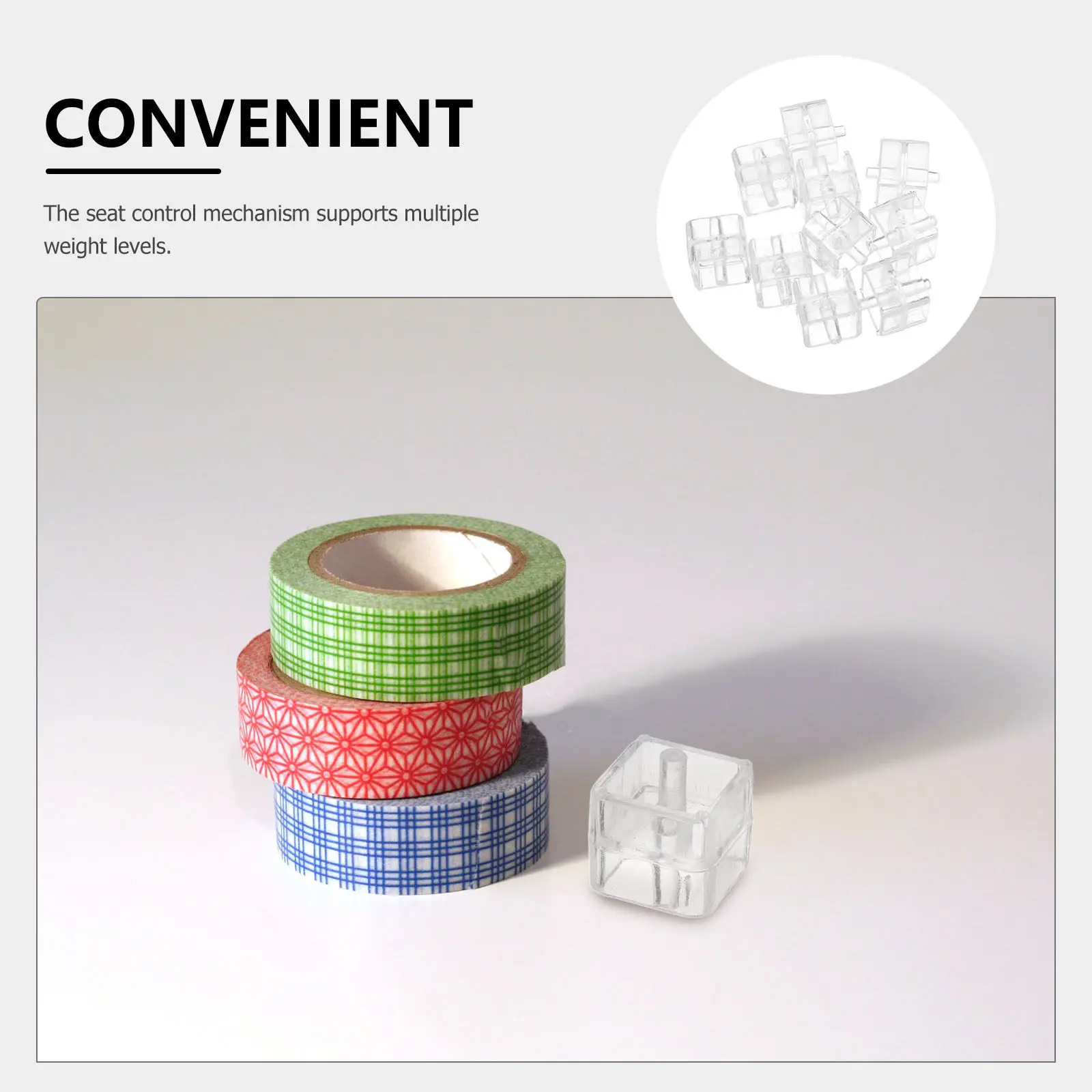 10Pcs Plastic Tape Dispenser Core Insert Stable Replacement Holder Spindle Adapter Office Desktop Smooth Dispensing
