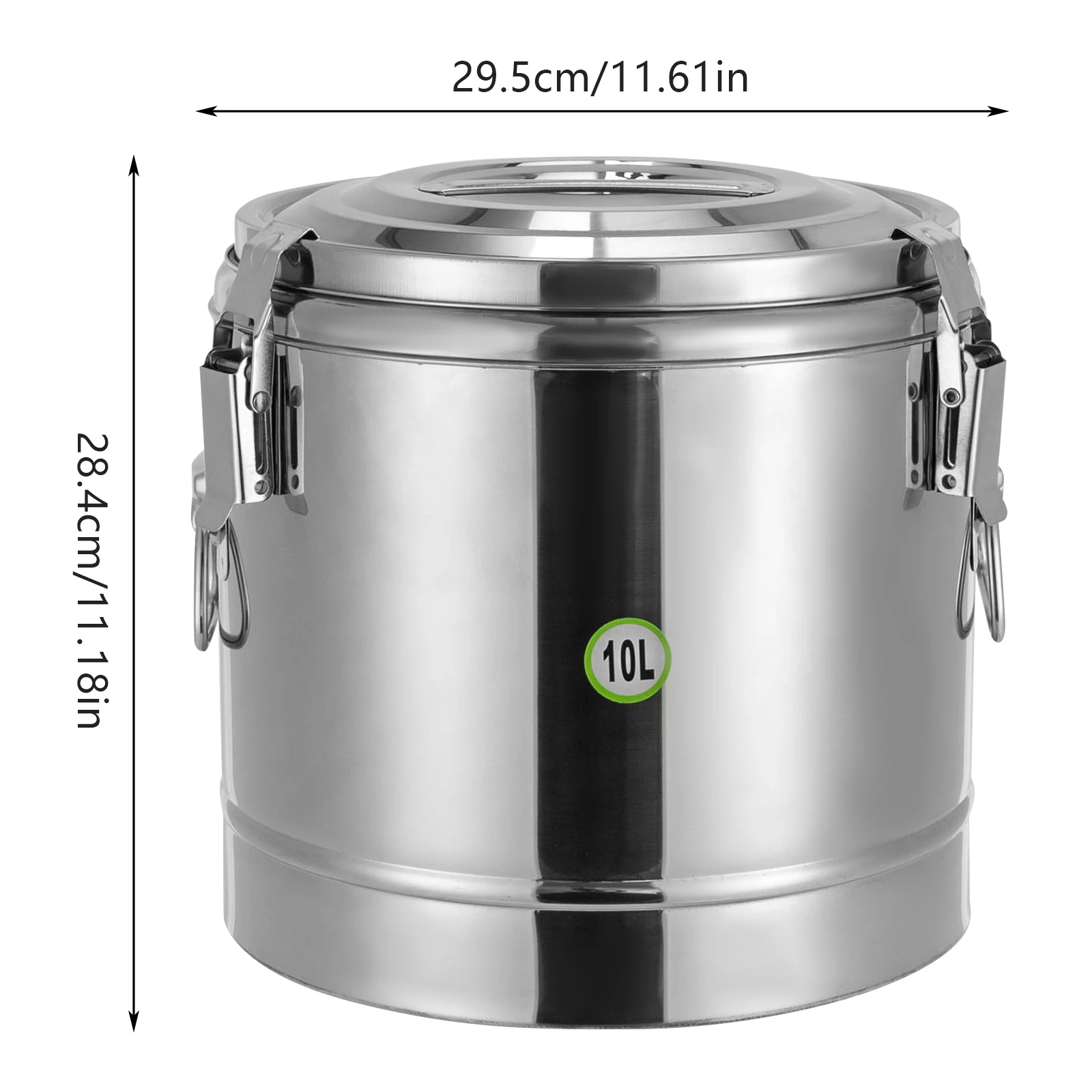 10L/2,64Gal Edelstahl Isolierter Lebensmittelbehälter 304 Thermischer Suppentopf mit Deckel 12H Wärme/Kälte-Erhaltung für Camping Picknick – Detail 1