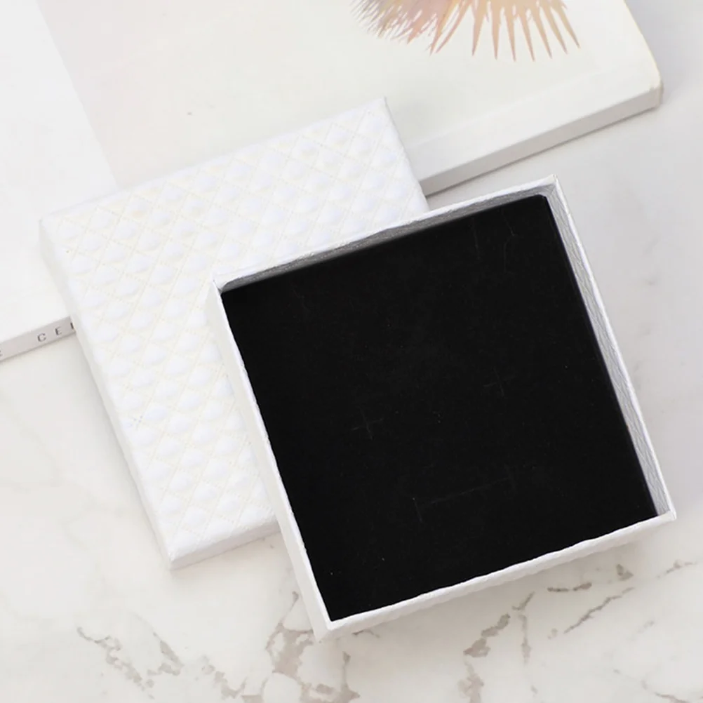 4Pcs Jewelry Gift Boxes Cardboard Small Organizer Ring Earring Necklace Storage Portable Travel Case Cardboard Jewelry Box