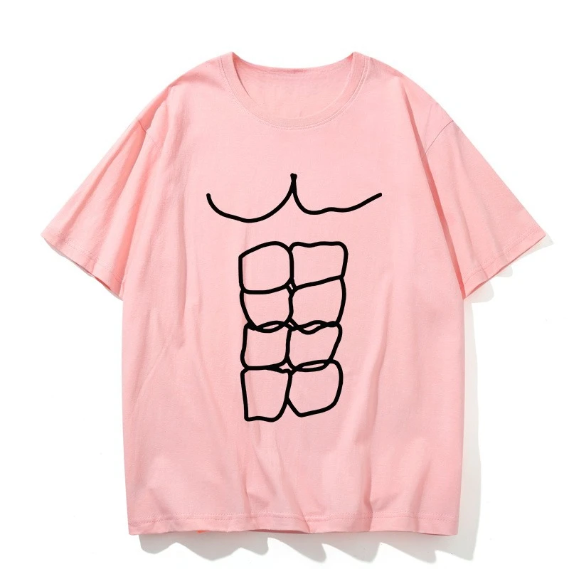 Camisetas divertidas con estampado de Abs para Fitness camisetas gráficas de alta calidadcamisetas de manga corta para hombr