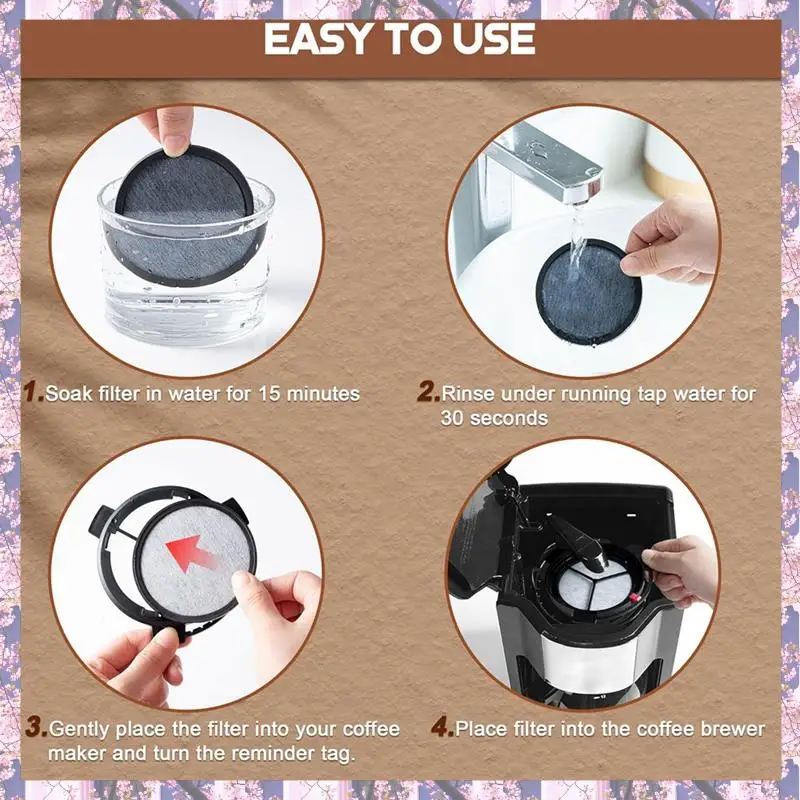 L73A 2025-24PCS Replacement Coffee Maker Filtration Set Filter Disk With Frame Compatible With Mr. Coffee Makers And Brewer