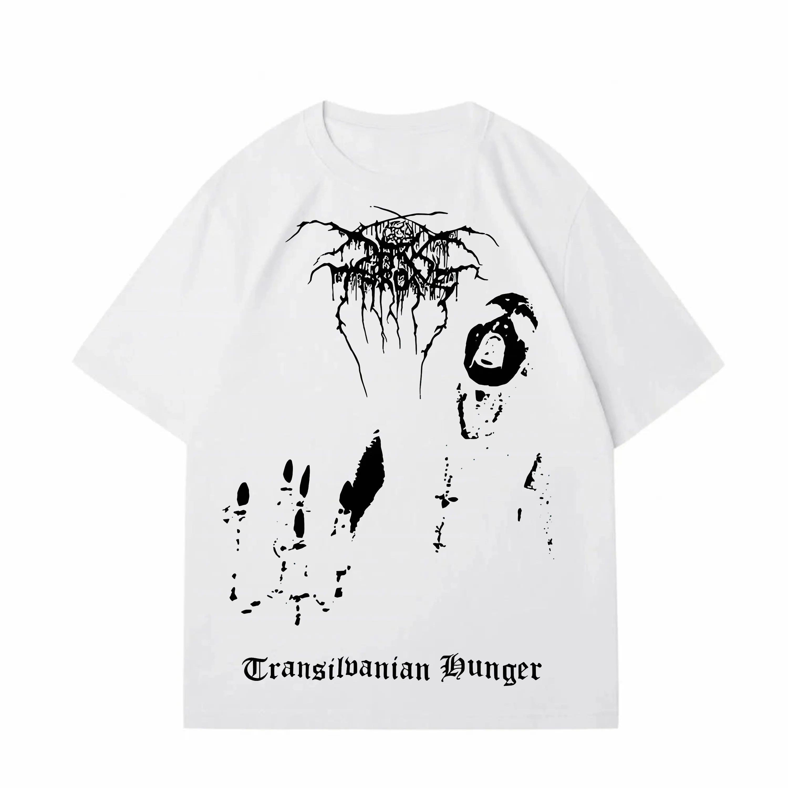 Men Women T Shirt Darkthrone Transilvanian Hunger Vintage Pure Cotton Norwegian Black Metal Band T Shirt Large Size Tshirt