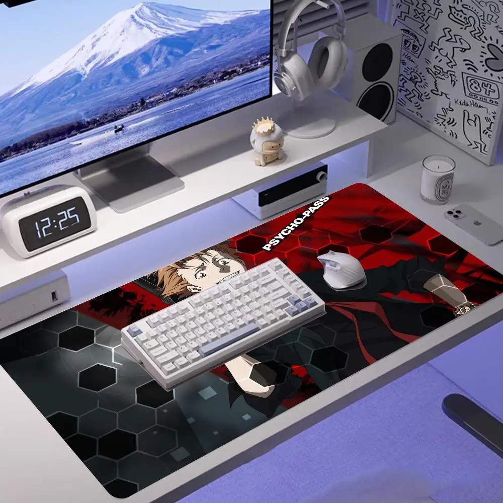Psycho-Pass Mouse Pad Mouse Pad XXL Gaming Accessories Office Gamer Keyboard Desk Mat Non-Slip Laptop Large Mousepad