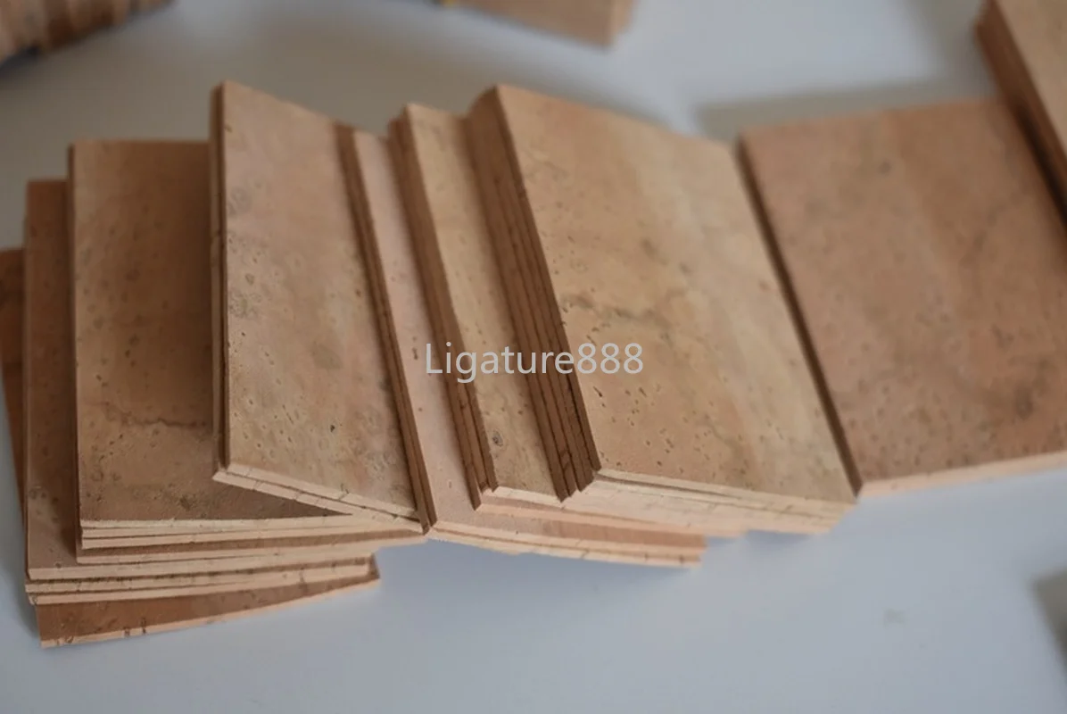 

50 Pcs Natural Grade A Saxophone Neck Cork Sheet For Saxophone 60x40x1.6mm 2024 New