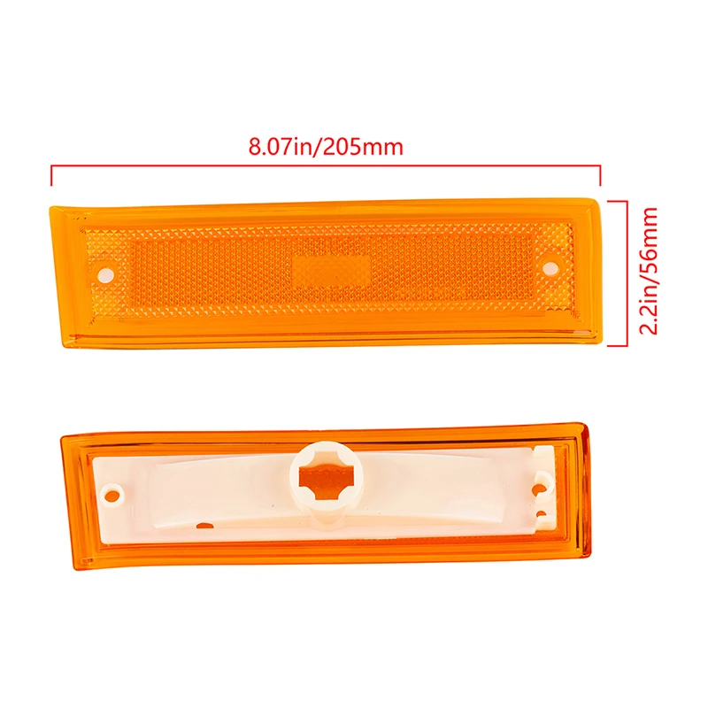 1 Pair Car Front Side Marker Lights Cap Warning Lamp Cover Parts for GMC Chevrolet Suburban Pickup Jimmy Blazer Fullsize R/V