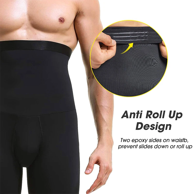 Pantaloni modellanti per il corpo da uomo Vita alta Doppia compressione Vita Trainer Corsetto Mutandine imbottite Biancheria intima traspirante per