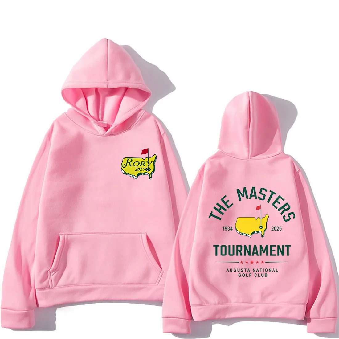 Rory Mcllroy Masters Style Printed Hoodie Men Womens 2025 White Fleece vintage clothing Fashion Long sleeve hip hop Sweatshirts