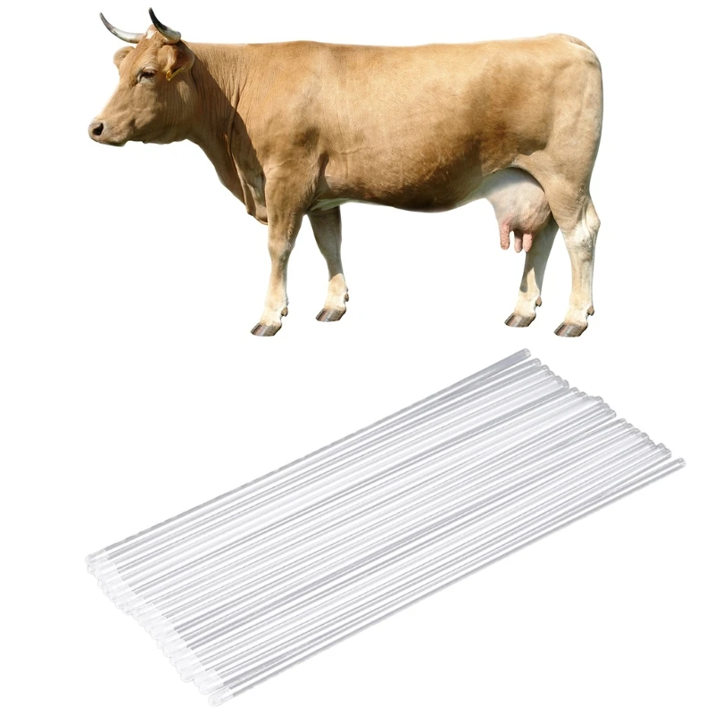 

60PCS Cow Disposable Insemination Catheter Livestock Artificial Insemination Rod top sale，for Sheep Canine 17.7'' Breeding Tube