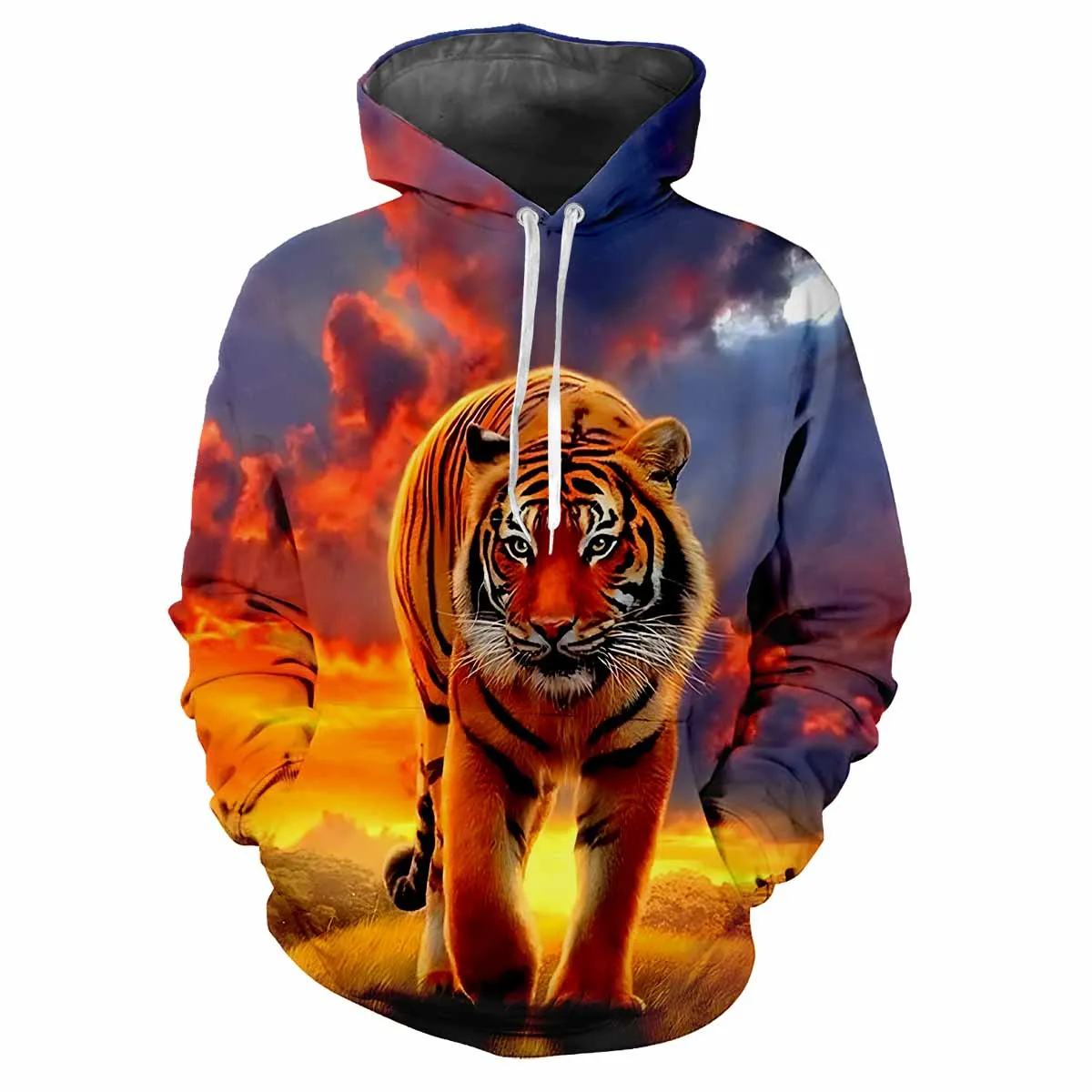 Tiger Animal Beast 3d Printed Spring And Autumn Men With Hoodie Loose Casual Fashion Personality To Create Comfortable Clothing