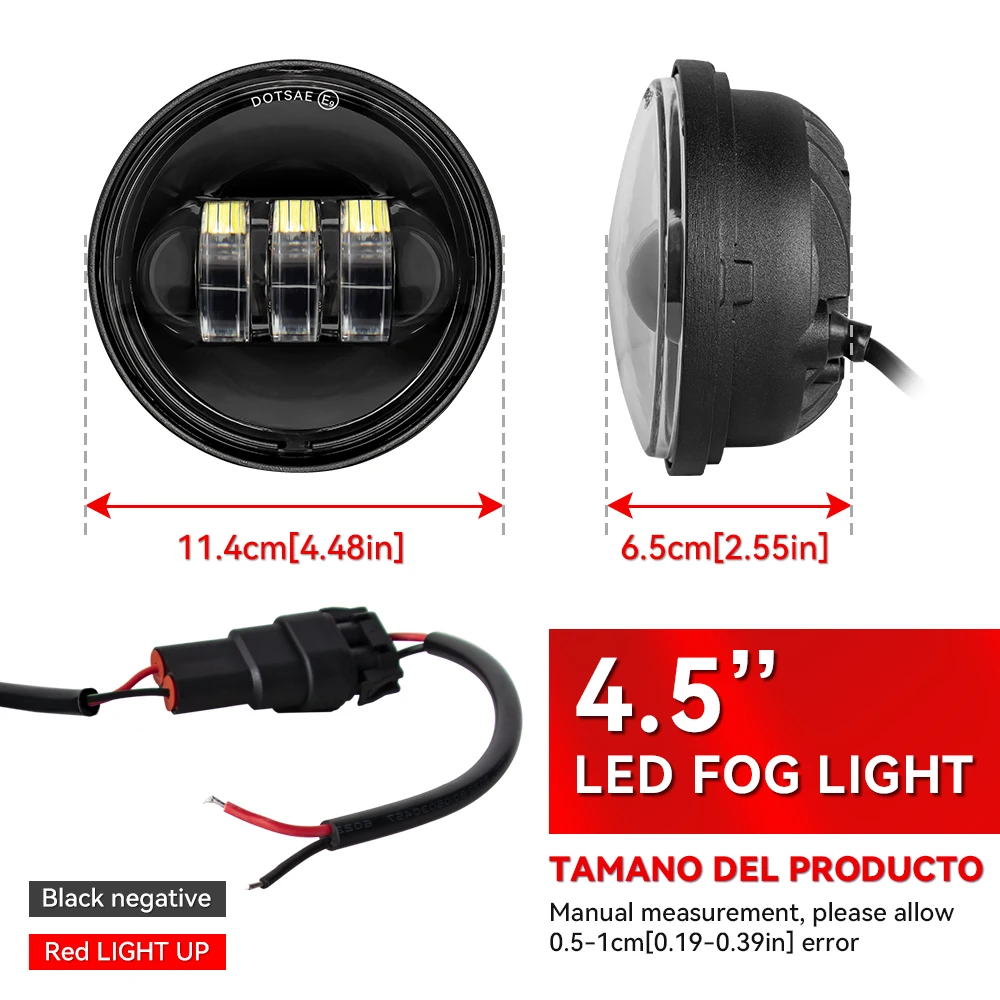 For Harley Motorcycle Light Davidson Electra Glide Softail Fat Boy Touring 7 Inch Motor  LED Headlight with 4.5 Inch Fog Lamps