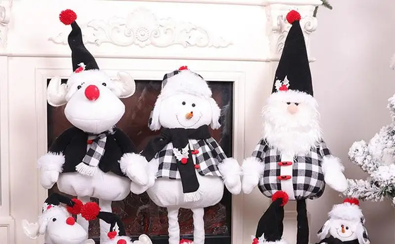 30CM Christmas Snowman Doll Christmas Doll Home Decor Products for Cabinets Desks Sofas Dressers Organizer Shelfs Coffee Tables