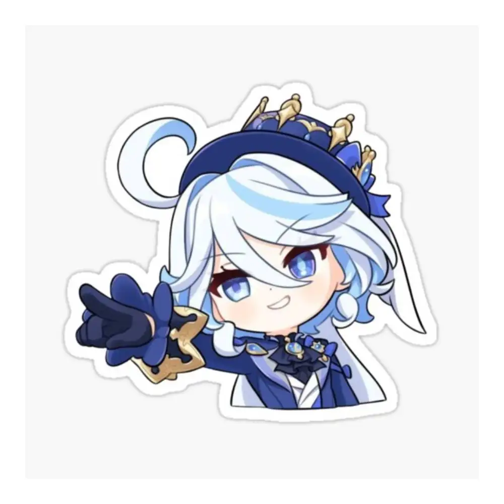 Furina Genshin Impact Sticker Car Window Bumpers Die-cut Vinyl Stickers Decorative Accessories