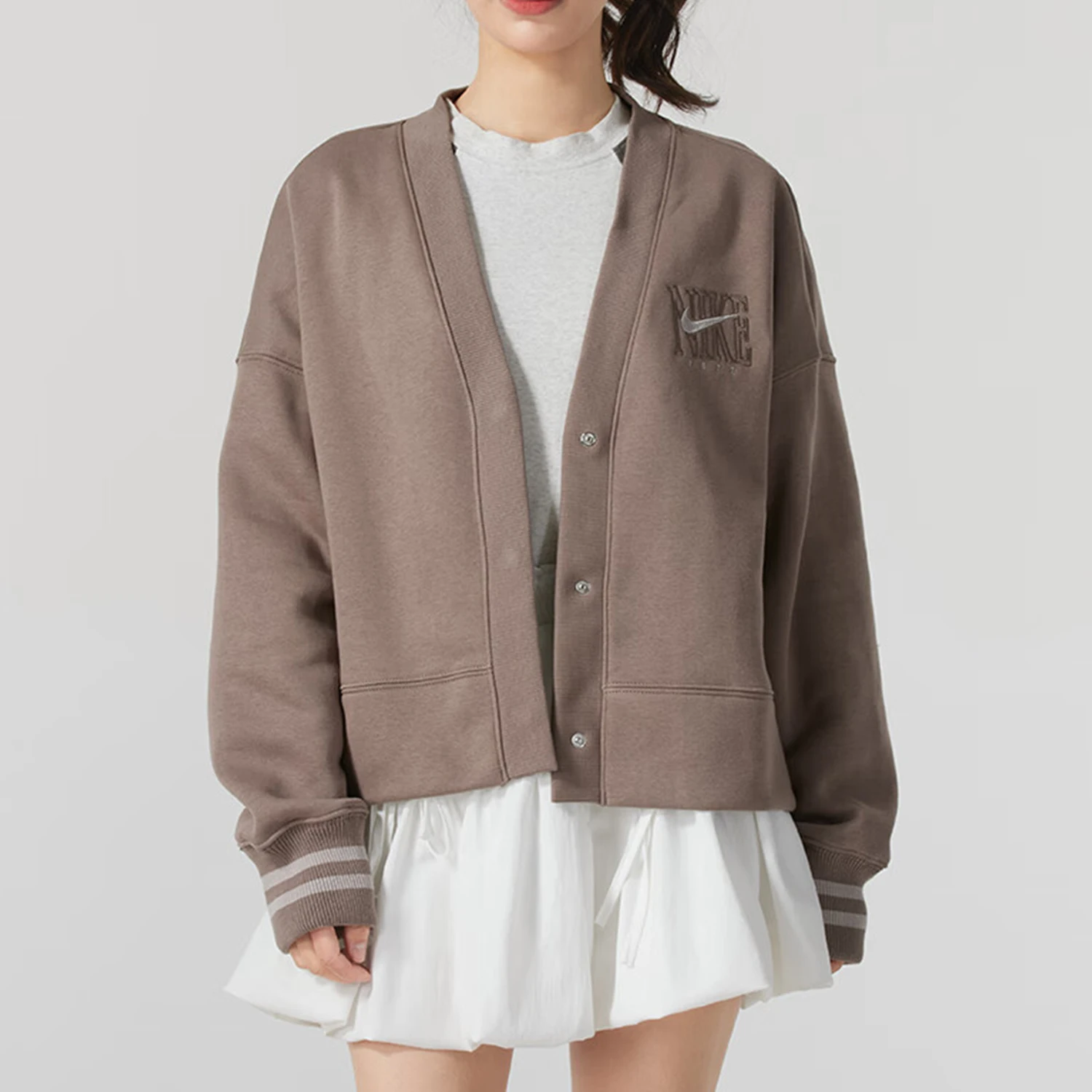 

Nike Official Genuine 2024, новый женский кардиган, вязаная флисовая куртка HJ0947-233