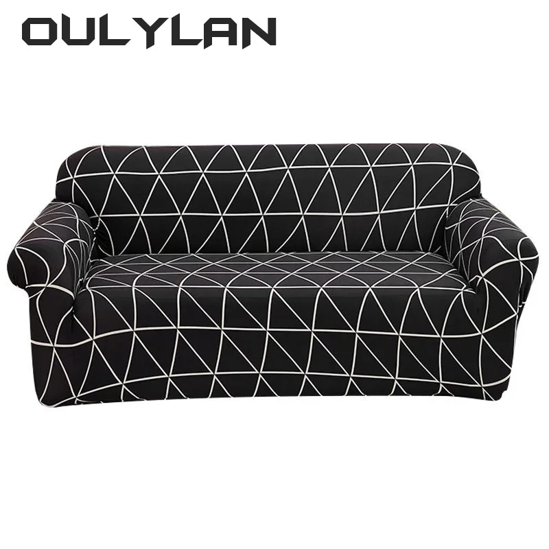 lastic Sofa Covers for Living Room Sofa Couch Cover Chair Protector 1/2/3/4-seater Geometric Sofa Slipcovers