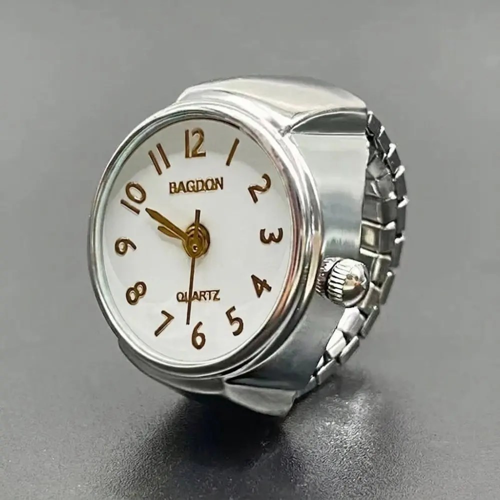 Trendy Ring Watch Creative Finger Clock Minimalist Metal Digital Timepiece Unisex Fashion Jewelry Elegant Accessory Gift