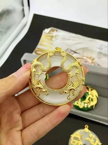 European Currency Plated Vietnamese Sand Gold Super Large Guan Gong Necklace Pendant Imitation Gold Pendant Jewelry