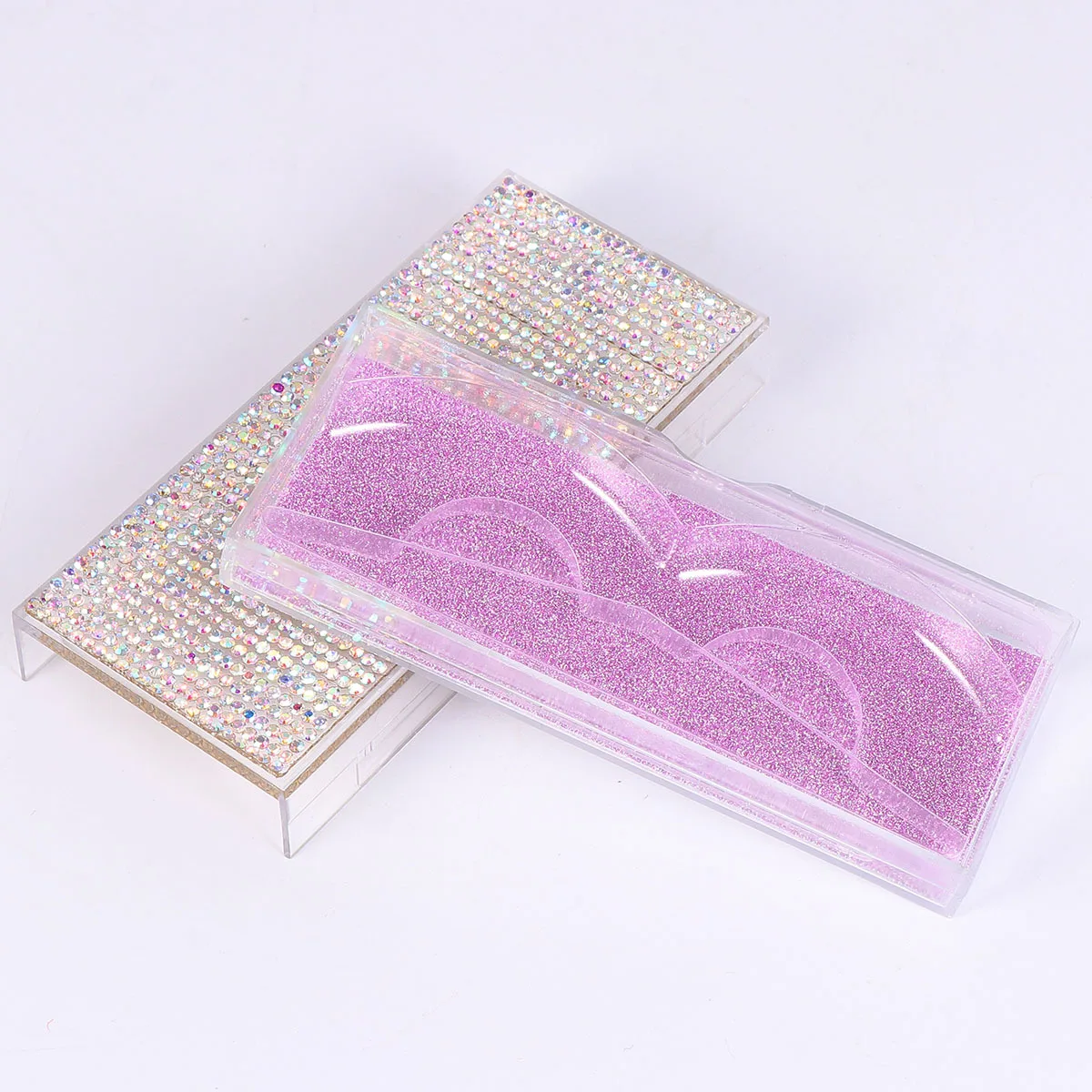 صندوق تخزين منظم الرموش الصناعية مكون من قطعتين من NOLITOY لملحقات مكياج الرموش #2