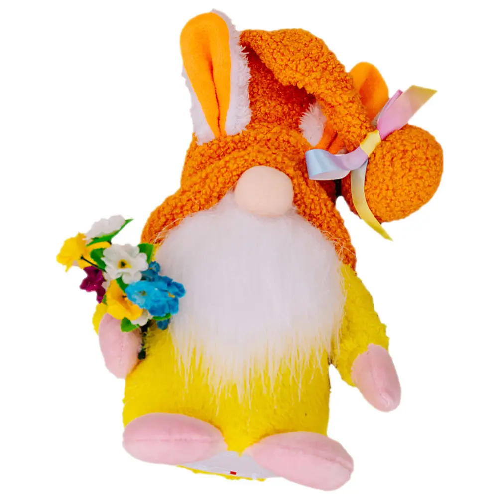 

Lighted Easter Gnome Rabbit Ear Ornament Handmade Bunny Gnome Decor Easter Party Decoration Cute Holiday Gift Dwarf Decor