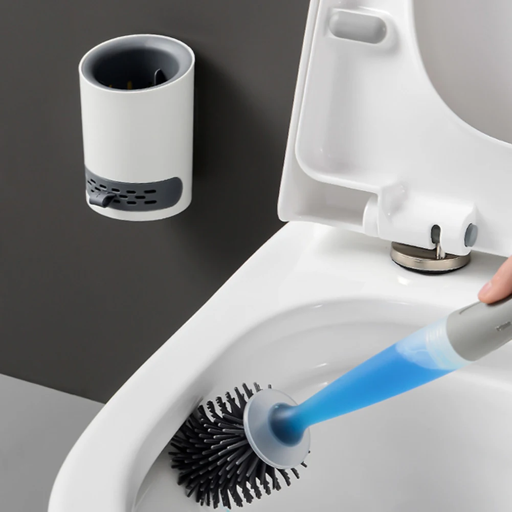 

Detergents Refillable Toilet Brush Compact Long Handle Design For Bathroom Use
