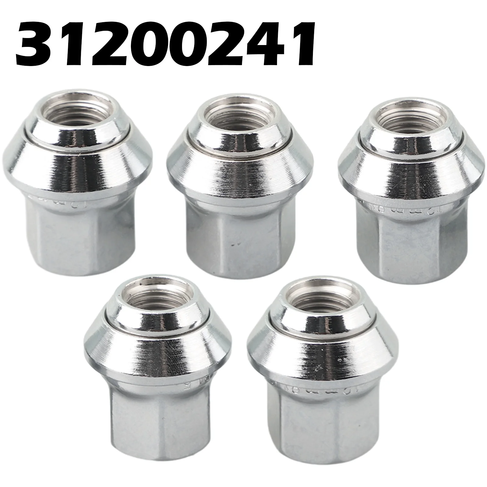 

Effortless Installation Set of 5 Chrome Wheel Nuts Compatible with For Ford Focus and For Volvo C30 C70 II S40 II V40 V50