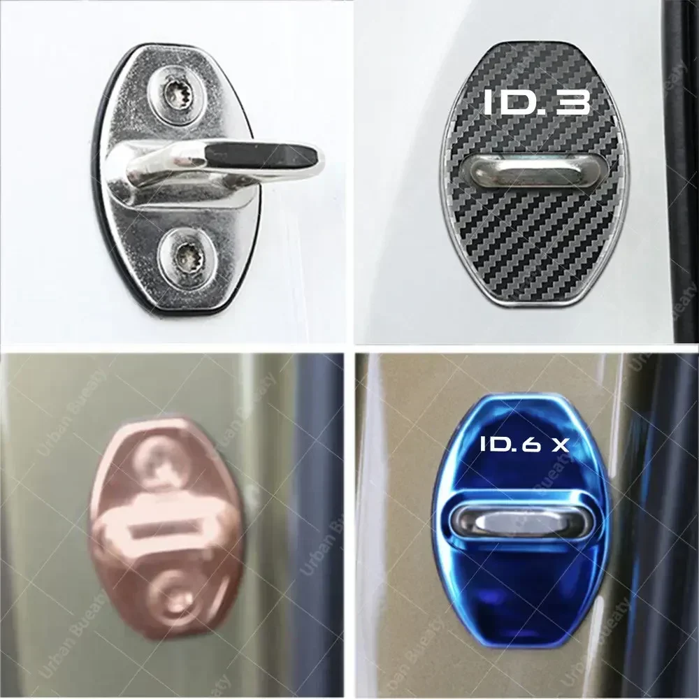 Car Door Lock Cover Auto Emblems Case for Volkswagen VW ID ID.3 ID.4 Crozz ID.5 GTX ID.6X ID.Buzz ID.4X Car Styling Accessories