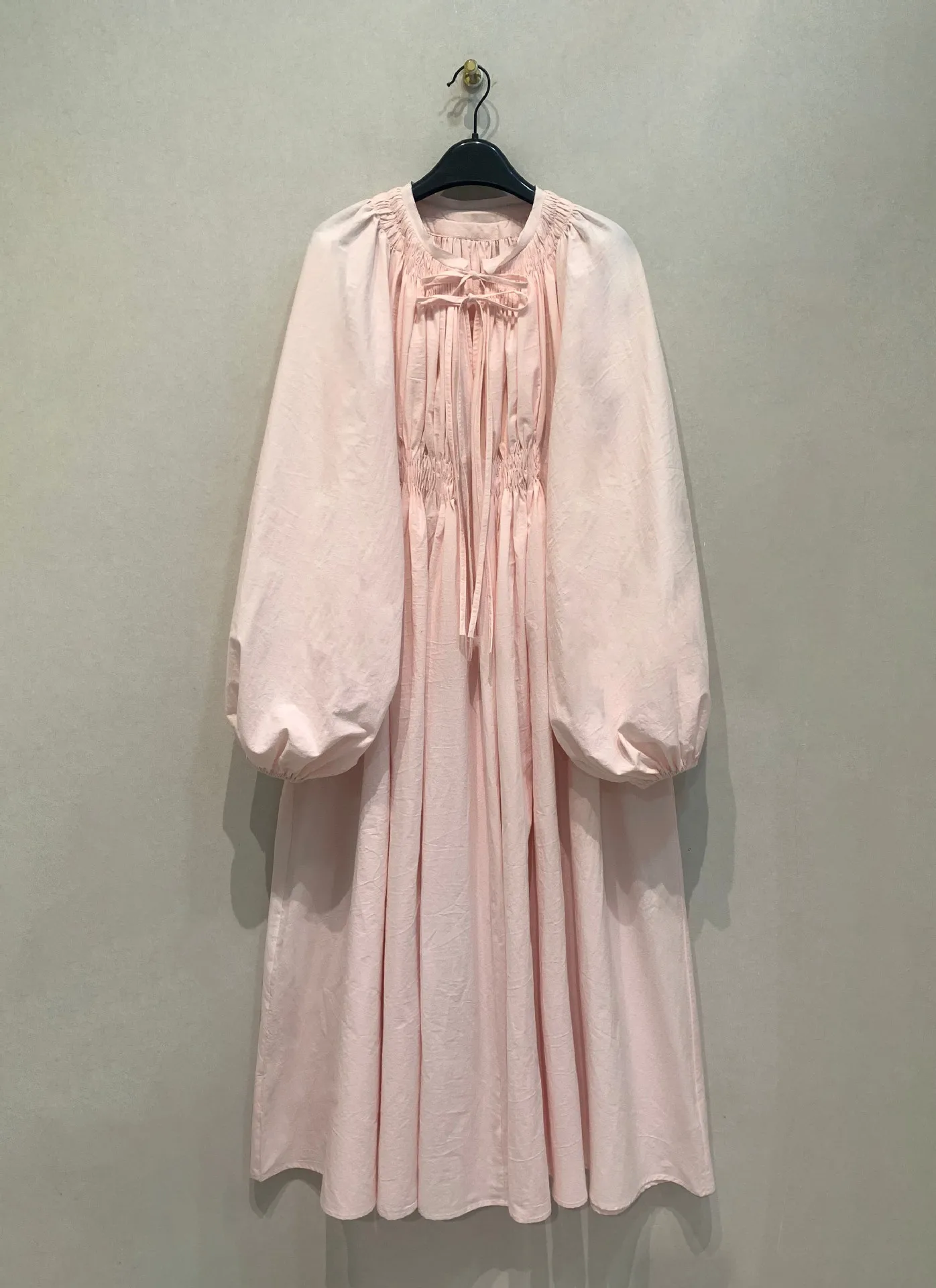 

Kuzuwata Vintage Harajuku High Street Loose Soft Mujer French Elegant Mid-length Ball Gown Ruched Femme Robe Japan Fresh Dress