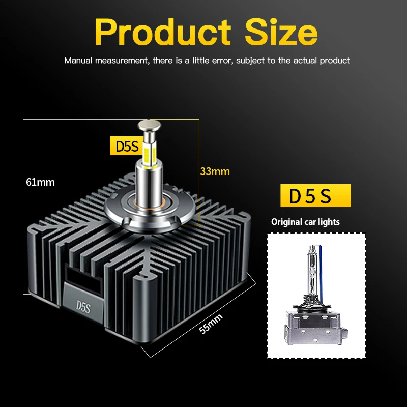 2 pièces D5S pourAudi TT 2014-2018 pour Audi Q7 Q3 2015-2018 voiture xénon HID phares LED ampoule remplacement Canbus 30000LM Plug & Play