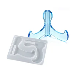 DIY Desktop Decoration Stand Crystal Epoxy Resin Mould Mobile Photo Frame Stand Handicraft Decoration Stand Silicone Mold